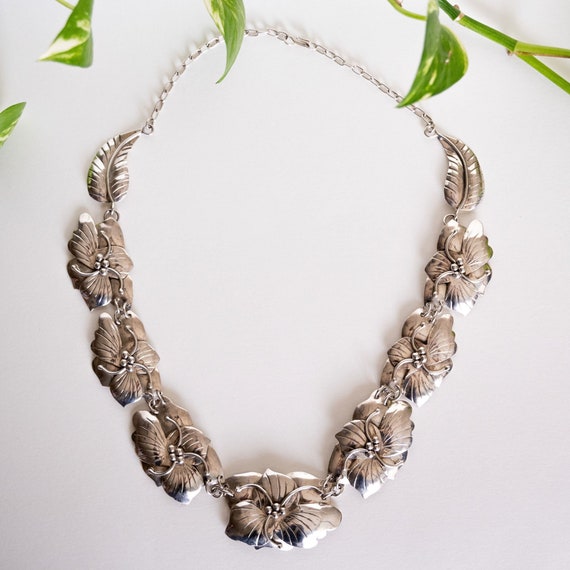 Carol Felley 1986 Solid Sterling Silver Flower Necklace in Excellent Vintage Condition Etsy Canada