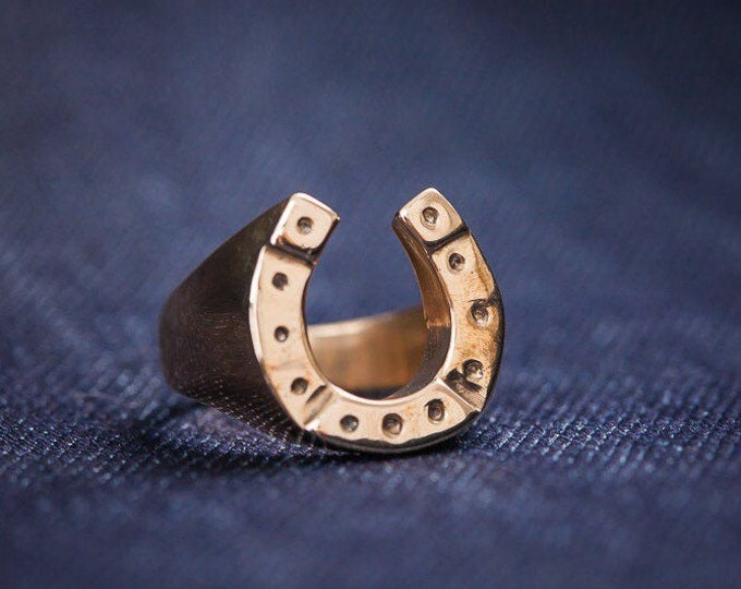 The Elvis Horseshoe Ring, Large Men's Horseshoe Ring Etsy