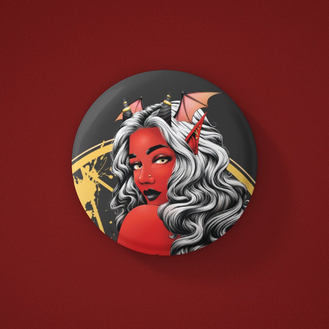 Demon Pin-up - Succubus Buttons - Etsy