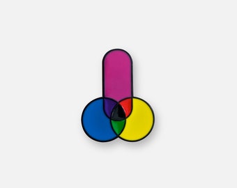 CMYKock Enamel Pin