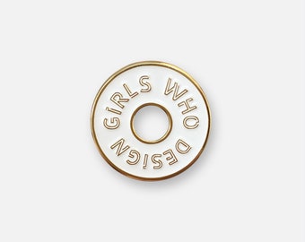 Girls Who Design Enamel Pin