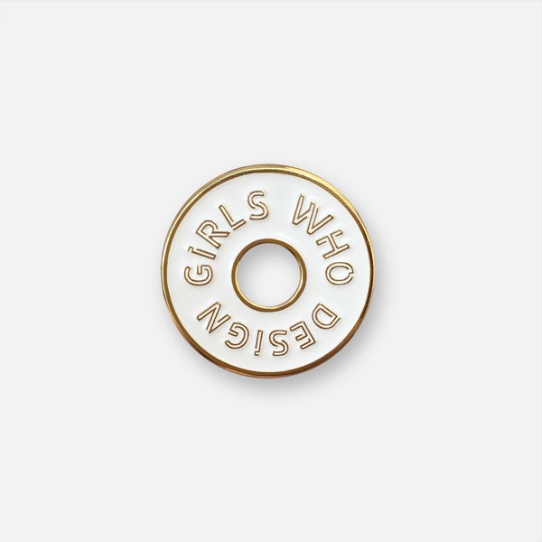 Girls Who Design Enamel Pin