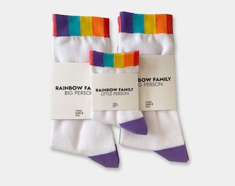 Rainbow Family - Big & Little Person Socks Set of 3