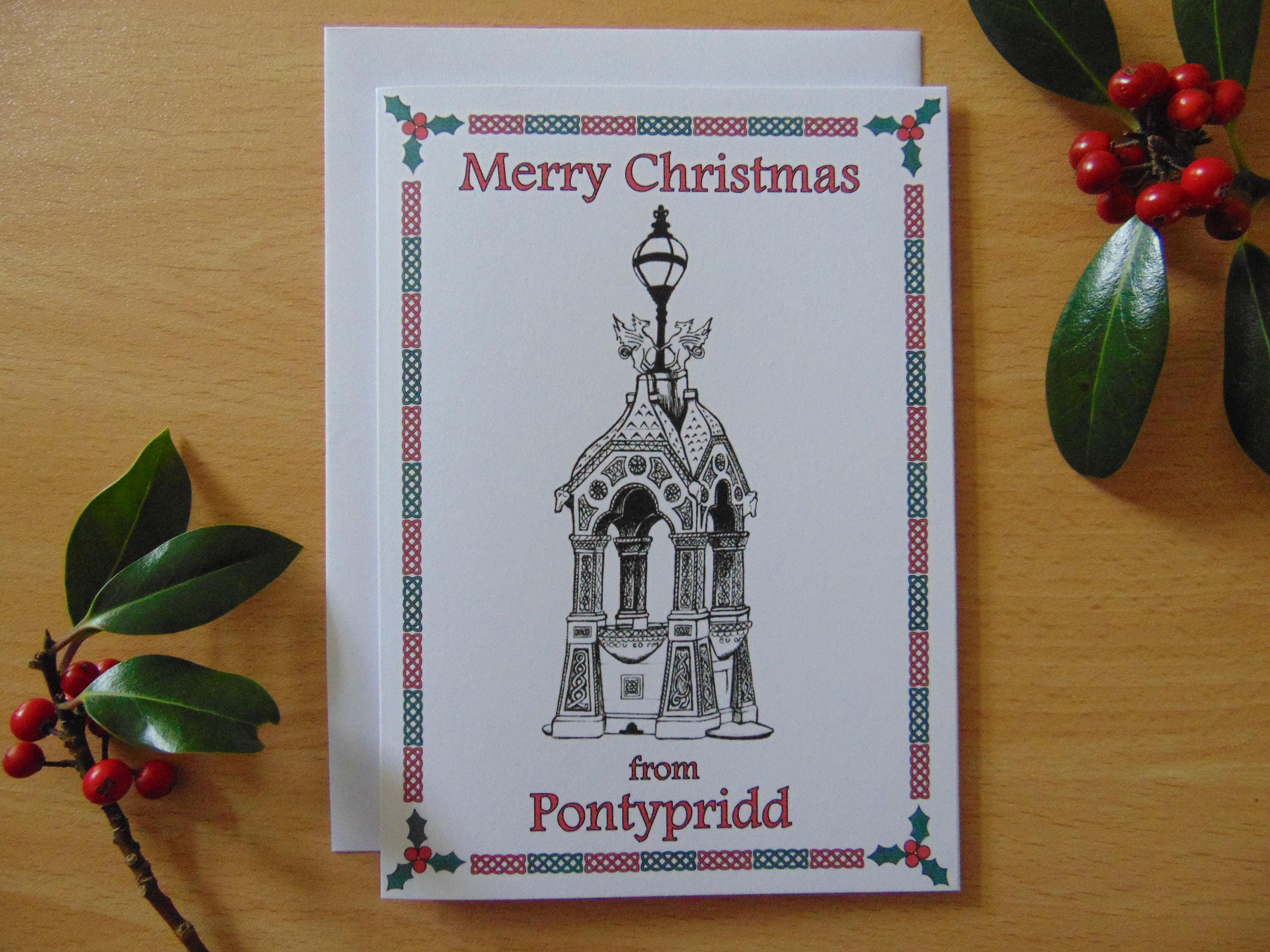 Christmas Card From Wales 'merry Christmas From Pontypridd'. Penuel