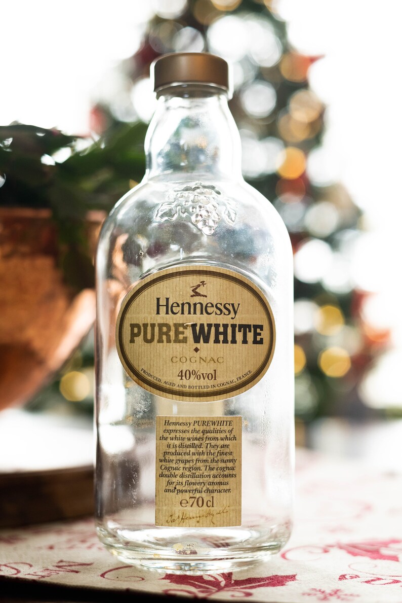 Pure White Hennessy Bottle empty Etsy