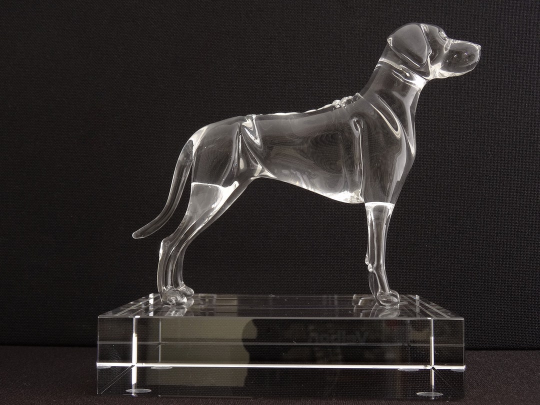 Handmade Crystal Glass Rhodesian Ridgeback Figurine - Etsy