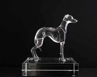 Handmade Crystal Glass Italian Greyhound Figurine
