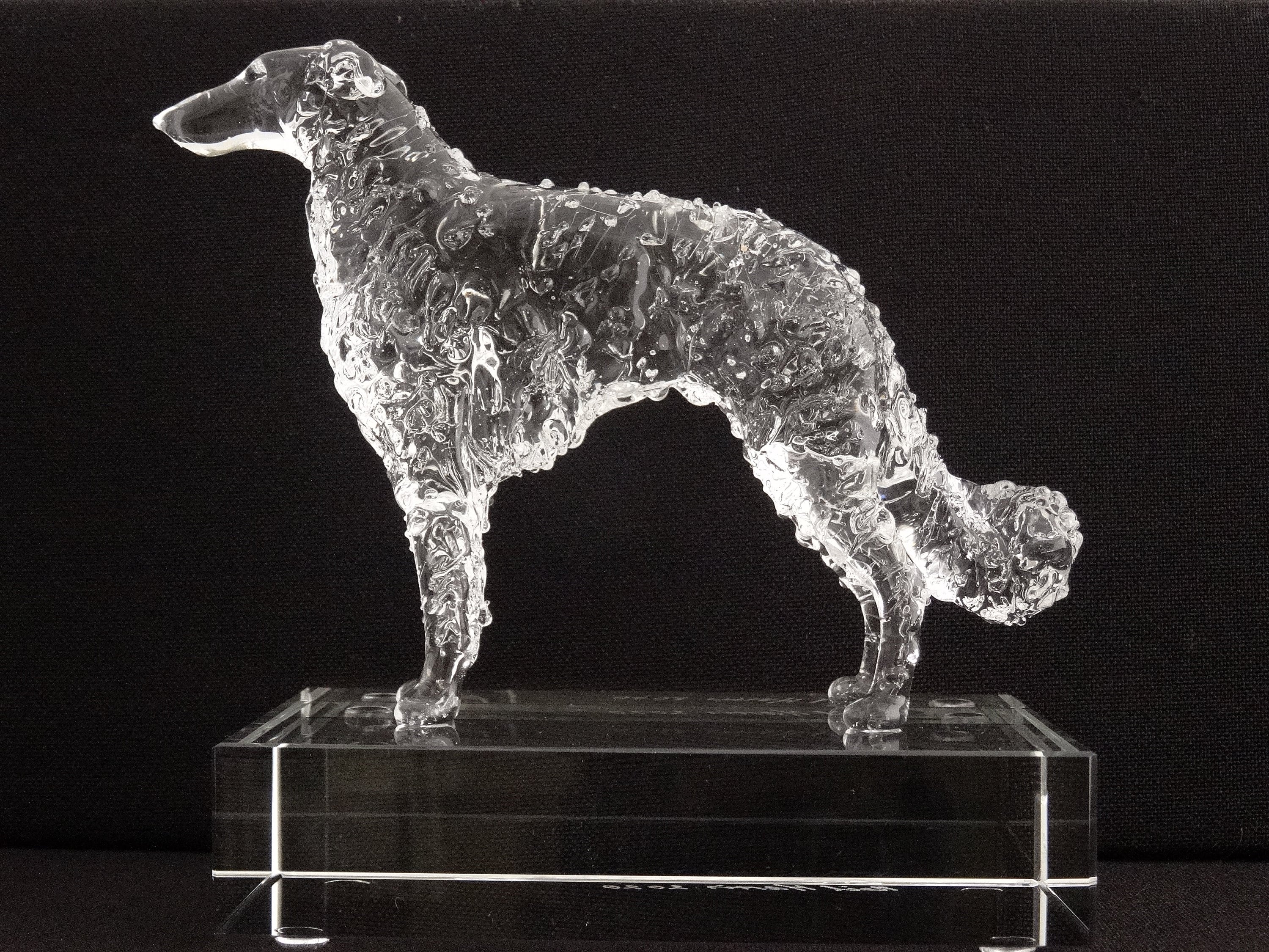 犬 陶器の置物 ボルゾイ 陶芸作家 英治作 【公式通販】