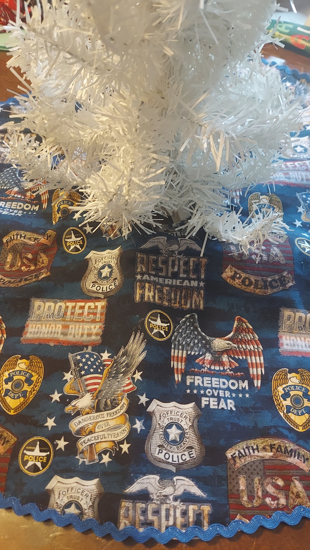 18 Inch Diameter Police Small Tree Skirt - Etsy