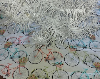 18 inch diameter Bicycle/Beach theme small tabletop  tree skirt