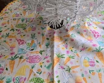 18 inch diameter Easter Gnomes small tabletop tree skirt