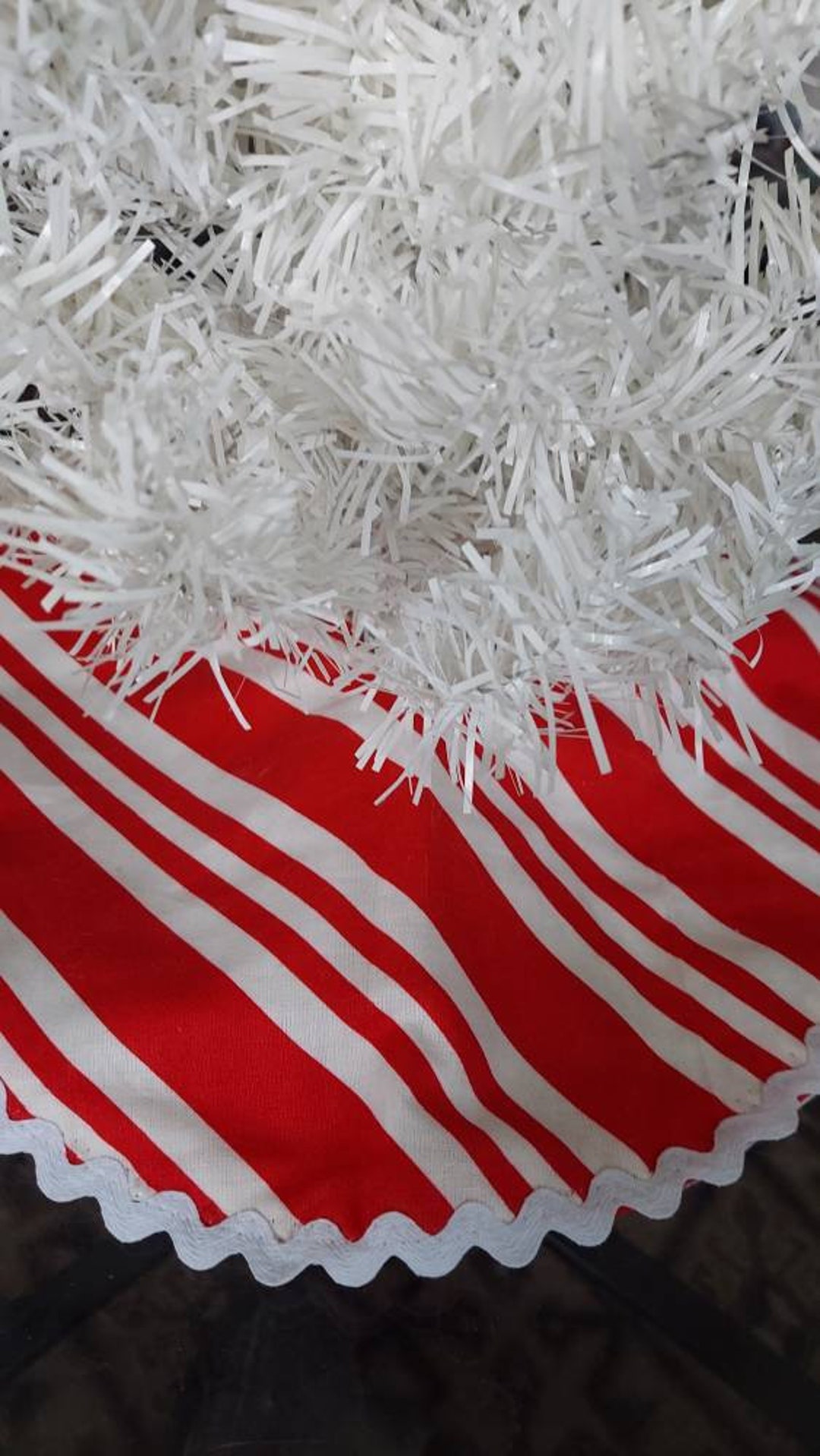 10 Inch Diameter Candy Cane Stripe Tree Skirt. Etsy