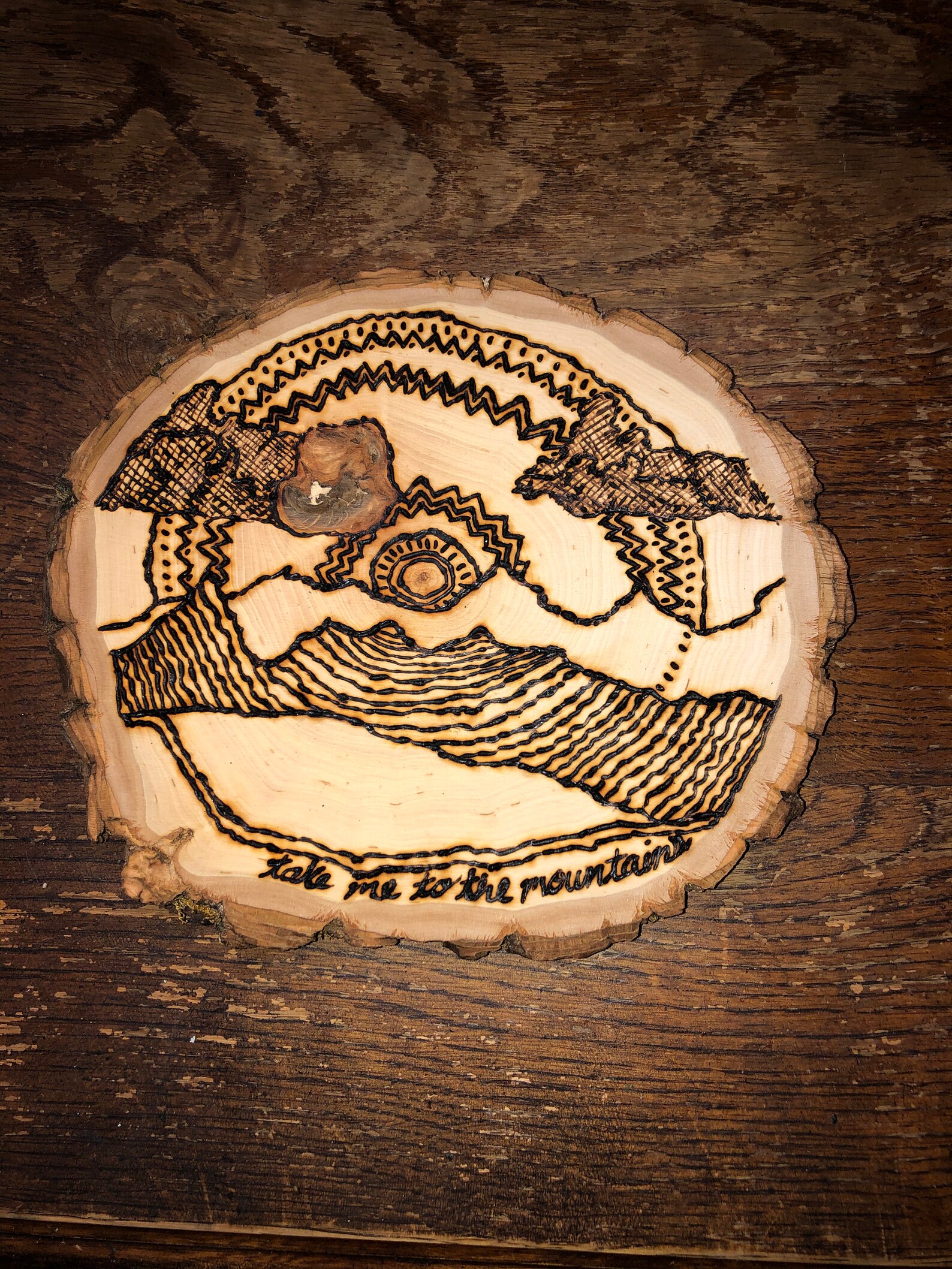 Take me to the mountains Woodburn Art Nature Lovers Wall Etsy