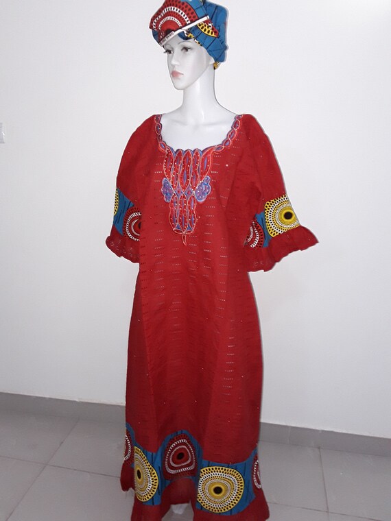 ankara lace gown