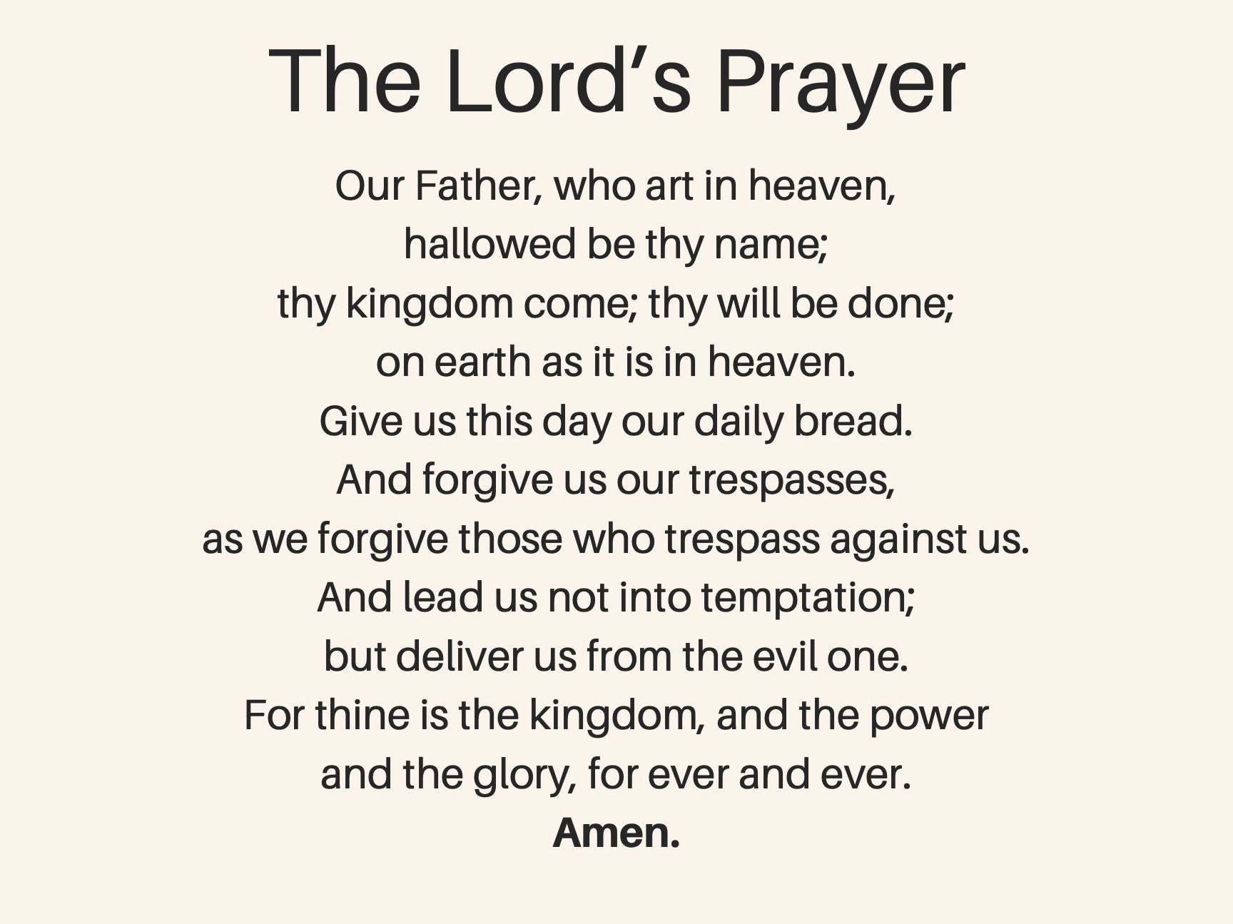 The Lords Prayer Wide INSTANT DOWNLOAD Printable Art Poster The lords prayer wide instant download printable art poster