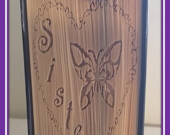 Floral Butterfly Heart - Sister