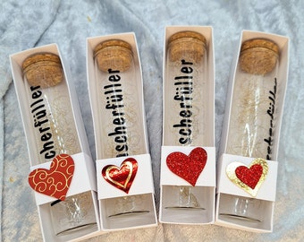 Geschenk-Set - Wunscherfüller, Geldgeschenk, Reagenzglas, Geschenk für das Brautpaar, Geburtstag, Valentinstag