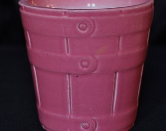 Bretby Art Pottery Pink Glazed Ceramic Bucket Effect Pot 2118A, c.1920&#39;s