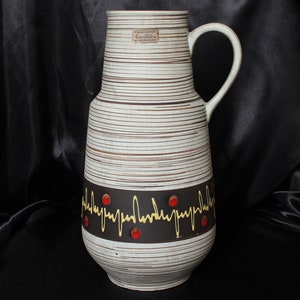 Vintage West German Tonnieshof Carstens 1502-30 Handled Vase, c.1970&#39;s