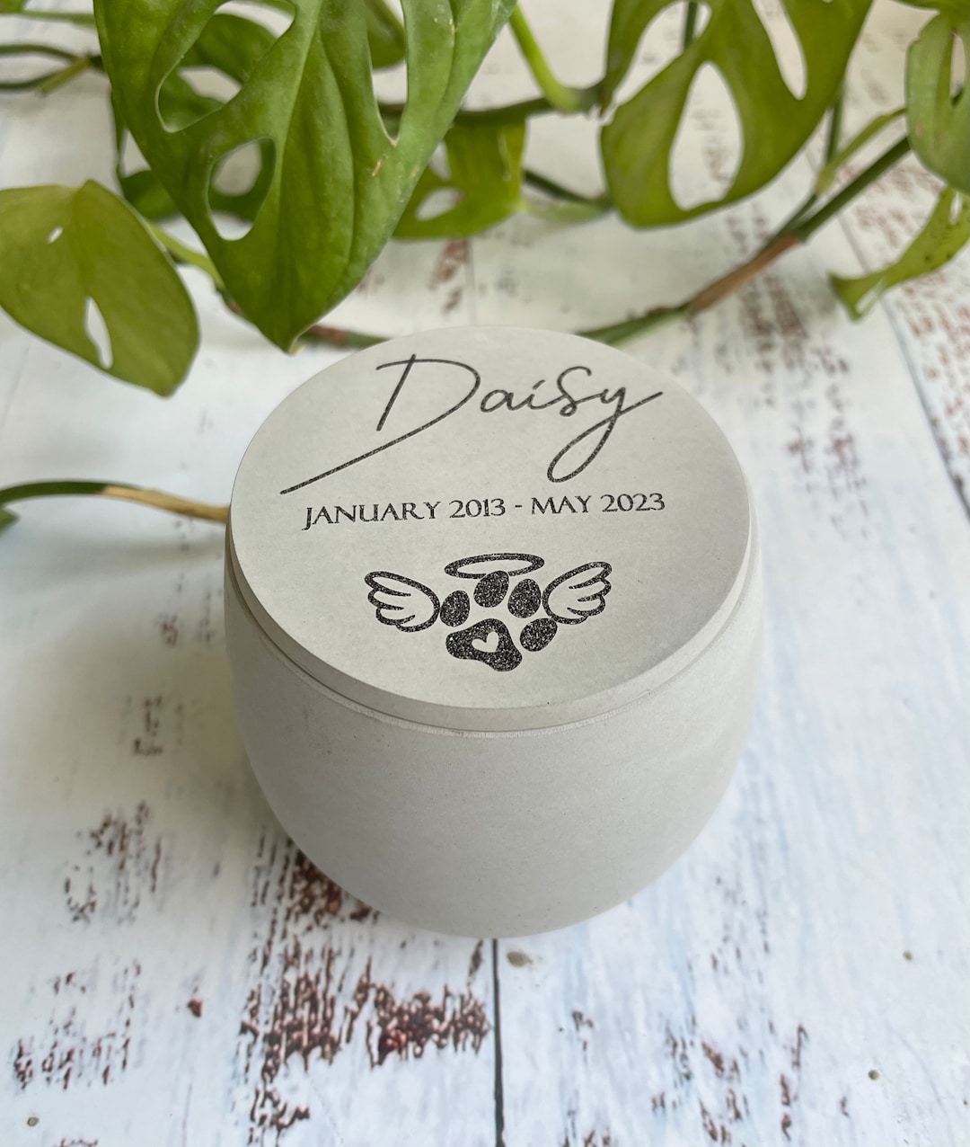 Personalised Laser Engraved Concrete Urn Dog Urn Cat Urn Etsy