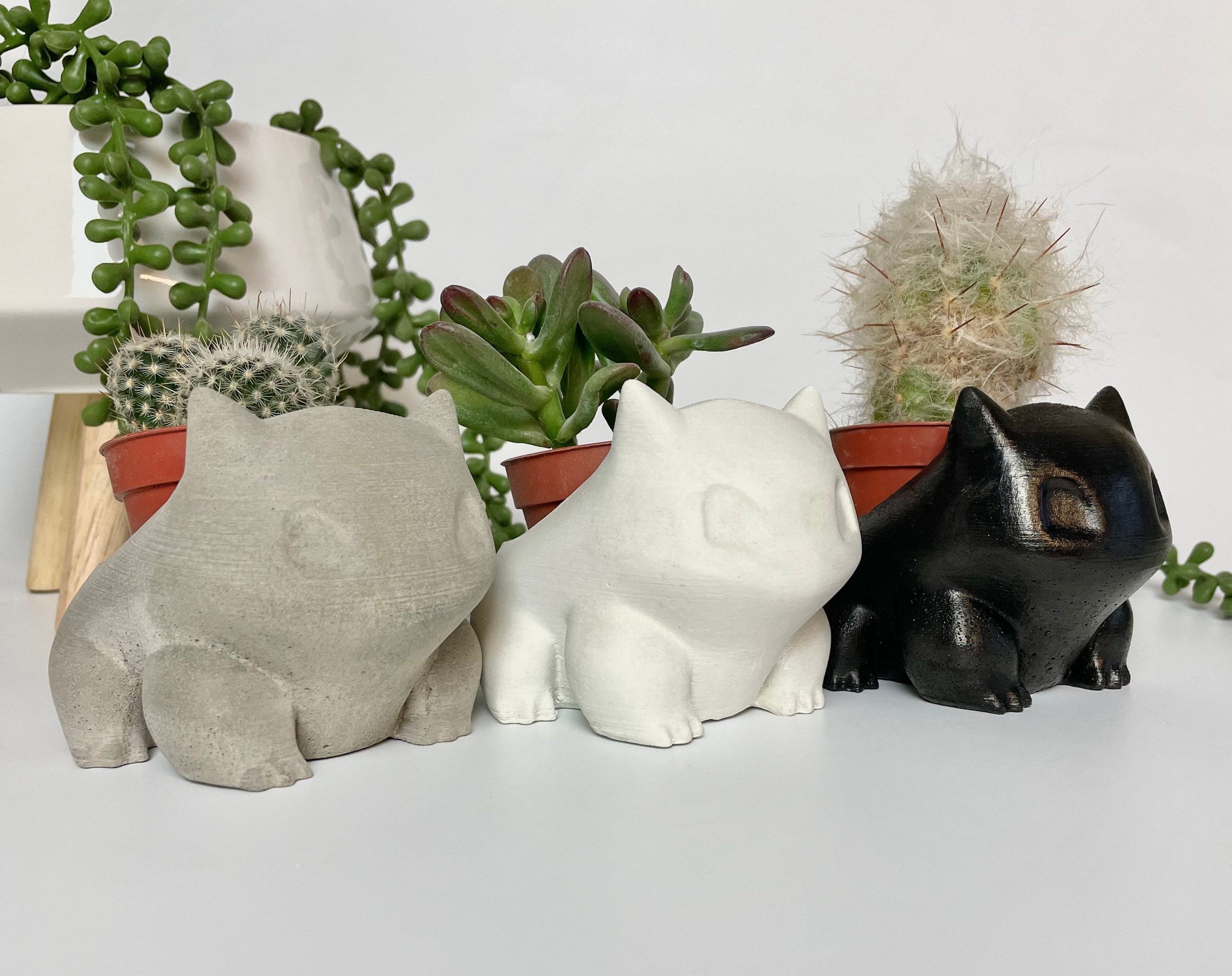 Medium Concrete Bulbasaur Planter Pokemon Gift Plant Pot Etsy Singapore