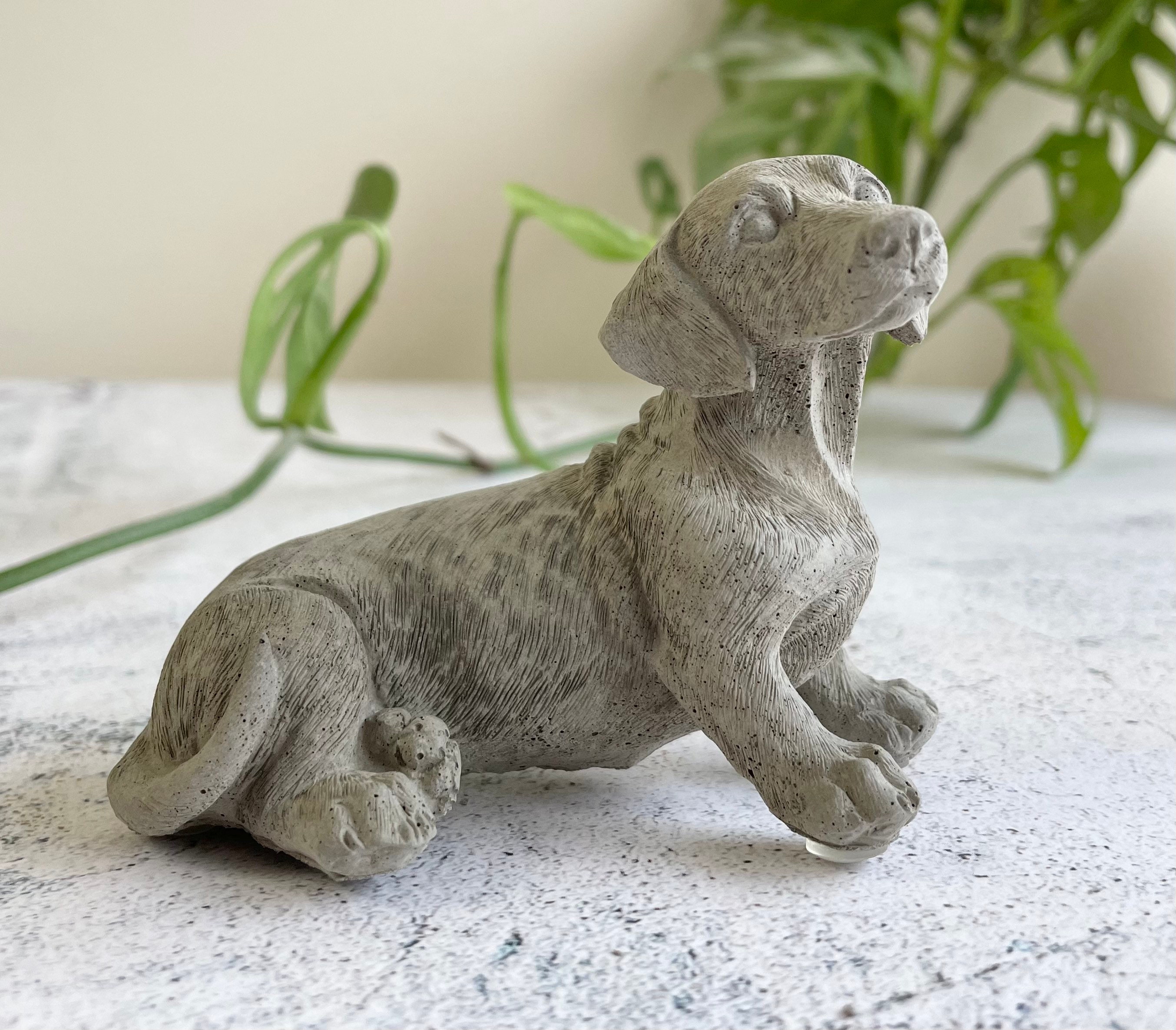 Concrete Dachshund Statue Pet Loss Pet Grave Marker Etsy