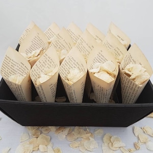 Works of Shakespeare Wedding Throwing Confetti Cones. Theatrical decoration/Dramatic Cone/Elizabethan Theme/Classic Literature Decorations