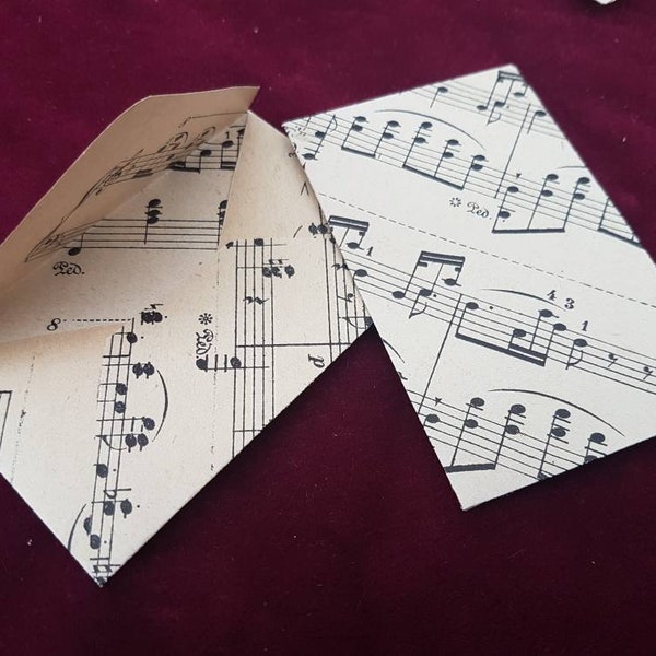 Sheet Music Mini Envelopes, Seed Envelopes, Hymnal Wedding Decor, Music Party, Musical Wedding, Concert afterparty, unique music place card