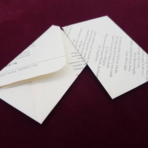 Enveloppes Robbie Burns, 10 mini enveloppes, carte de note écossaise, décor de mariage poétique, mariage Highland, Burns Night Decor, notelets écossais
