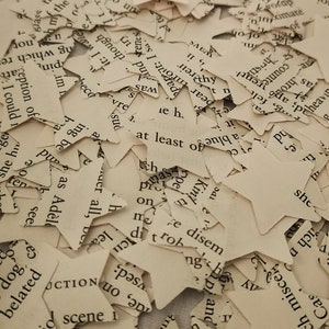 Jane Eyre Wedding Confetti Hearts & Stars | Brontë Book Page Decor | Romantic Literary Celebration | Yorkshire Moors Party Decorations image 3