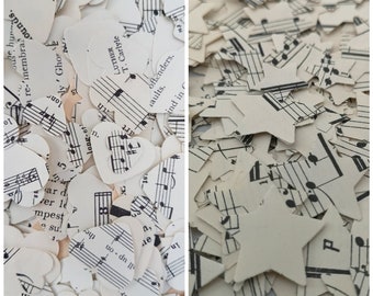 Sheet Music Wedding Table Confetti Decoration Hearts and Stars/Jazz Musical Party Decorations/Opera Concert Afterparty Celebration Scatters