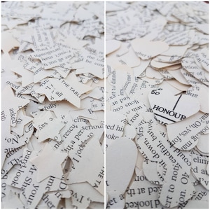 Agatha Christie book wedding table confetti decoration heart and stars/Murder mystery party decorations/Roaring 20s Art Deco cocktail decor