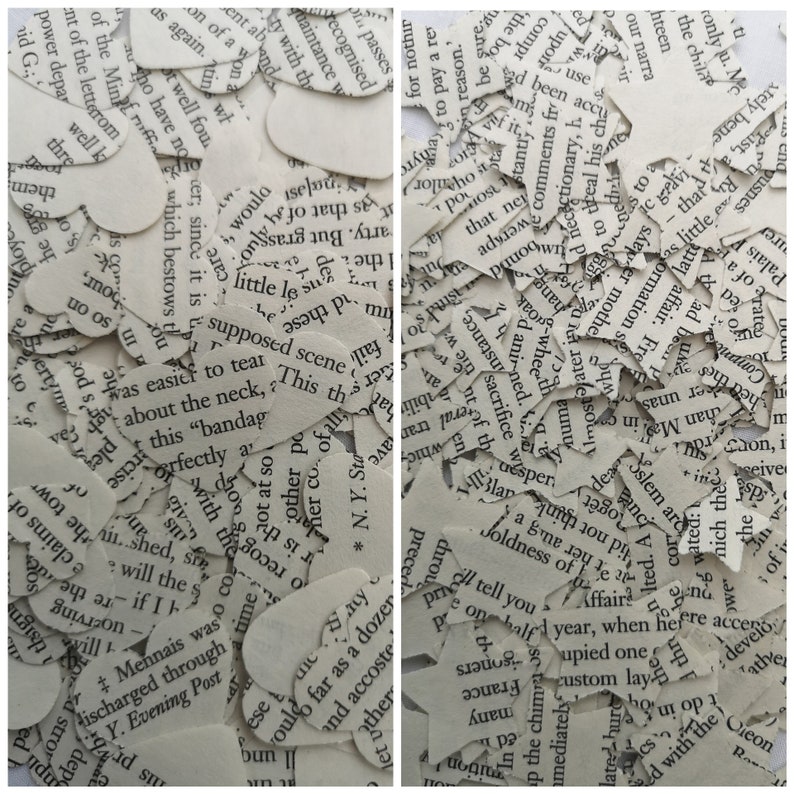 Vintage TEA PARTY Table Confeti//Decoración-Harry Potter Libro//Novela//papel