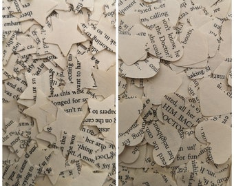 Doctor Who Book Page Wedding Table Confetti Decoration Hearts and Stars/Geeky Sci-Fi TV Fandom Decorations/Fantasy Science Fiction Scatters