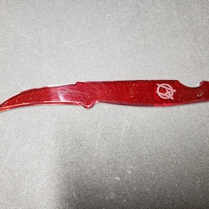 Pikal Knife Trainer ONLY, 5mm Red Acrylic, for Victorinox 2.5-inch Bird's Beak Paring / Fruit Knife image 1