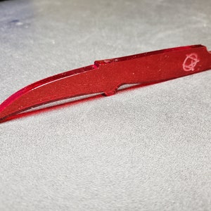 Pikal Knife Trainer ONLY, 5mm Red Acrylic, for Victorinox 2.5-inch Bird's Beak Paring / Fruit Knife image 3