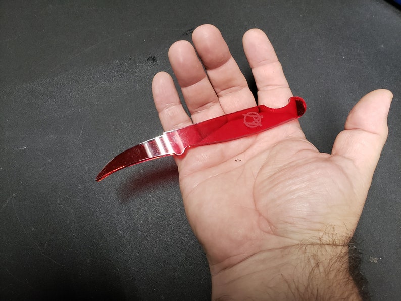 Pikal Knife Trainer ONLY, 5mm Red Acrylic, for Victorinox 2.5-inch Bird's Beak Paring / Fruit Knife image 2