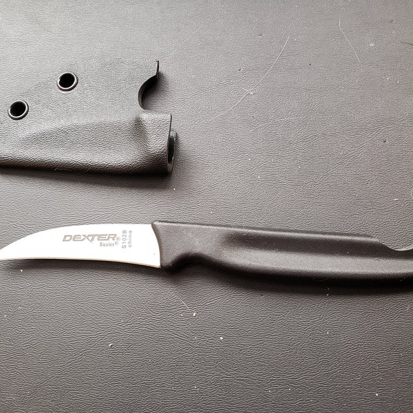 Pikal Knife & Sheath w/ or w/out finger notch - "DR Fruit Knife" (Victorinox Bird's Beak Paring / Fruit Knife Substitute)