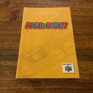 Original N64 Mario Party instruction booklet manual
