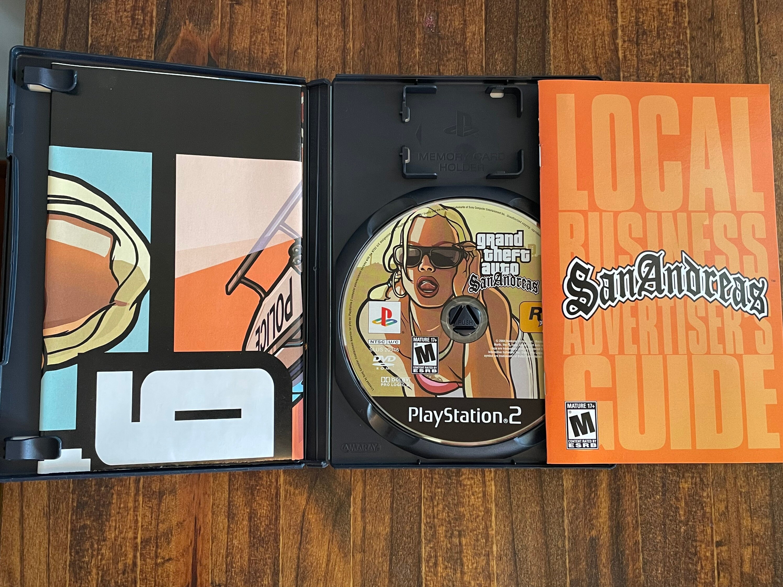 Grand Theft Auto: San Andreas manual for the Playstation 2