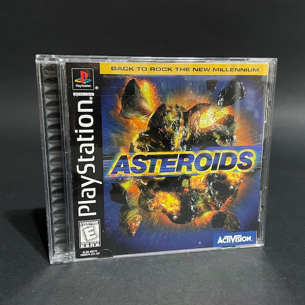 Vintage PlayStation 1 Asteroids game complete *not a reproduction* PS One Black Label