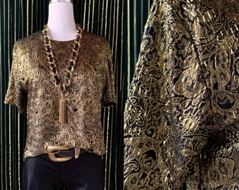 black and gold tunic top