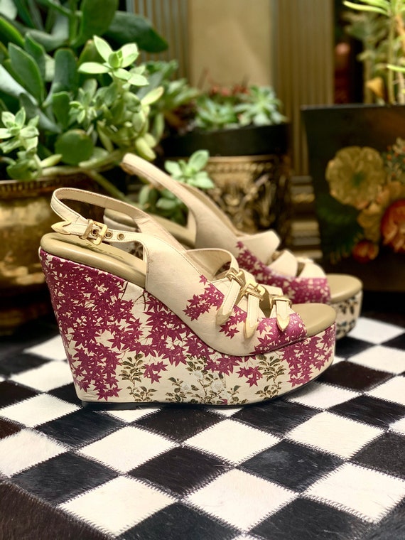 Japanese Maple novelty Print Vintage "Icon" Wedges
