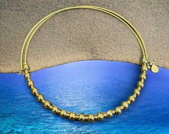 Golden Sphere Brass Choker