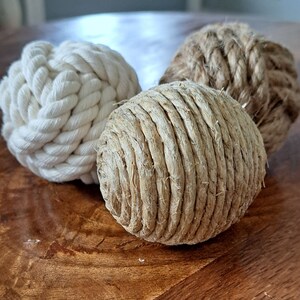 Monkey fist,nautical knot,beach decor,air bnb decor,dough bowl filler,beach wedding,nautical decor,coastal wedding,sailor knots,lake house