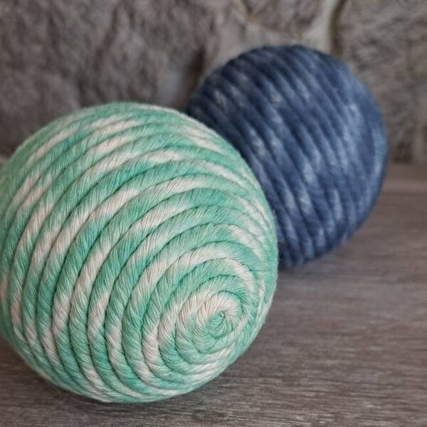 Decorative ball,nautical,rope ball,monkey fist,beach decor,nautical decor,coastal decor,bowl filler,coastal farmhouse,blue,mint,cabin,lake