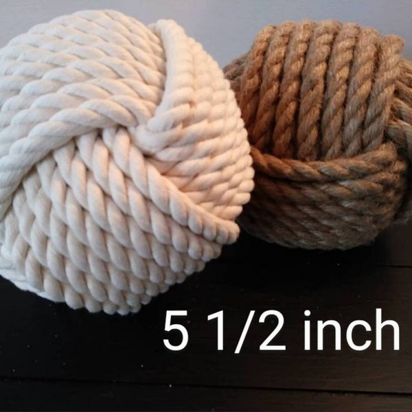 Nautical decor,nautical knot,monkey fist,sailor knot,beach decor,nautical decor,coastal decor,beach wedding,rope balls,monkey knot,jute rope