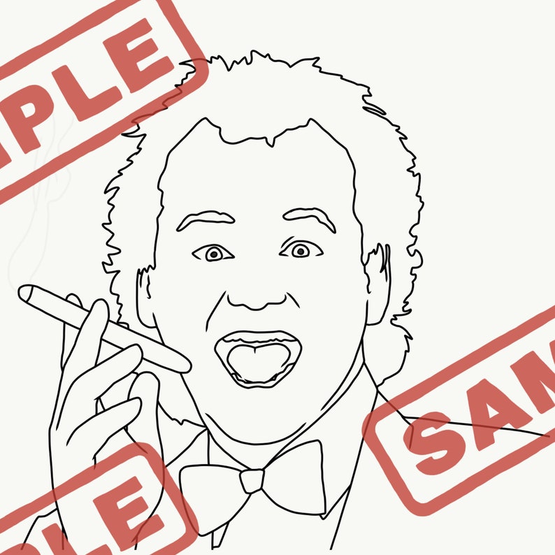 BILL MURRAY Colouring Book Digital Download 8 Adult | Etsy