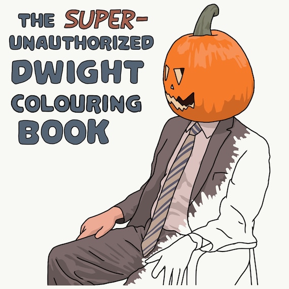 Dwight Schrute Colouring Book Digital Download 8 Adult Etsy