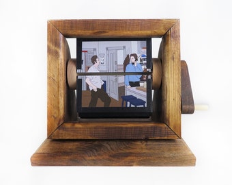 KRAMER Flipbook -- Framed, Wood -- Cosmo Kramer, Jerry Seinfeld